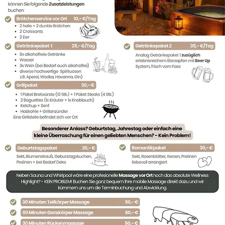 아파트 Wellness Mit Sauna, Massagen, Spa, Beheizbarem Whirlpool Bei Leipzig *